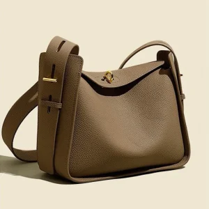 New Niche Luxury Designer Shoulder Crossbody Armpit Bag Head Layer Cowhide Leather Ladies Wide Shoulder Strap Large Capacity Bag