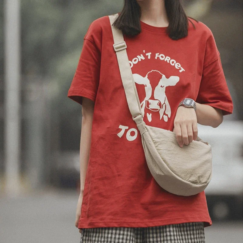 New Simple Casual Solid Color Nylon Large Capacity Women's Dumpling Bag for Travel & Commuting - Image 6