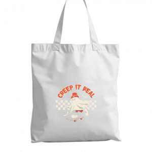 Creep It Real Funny Ghost Halloween Design Tote Bag