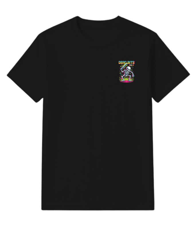 Dead Bits Only Skeleton Gamer Artwork T-Shirt - Image 3