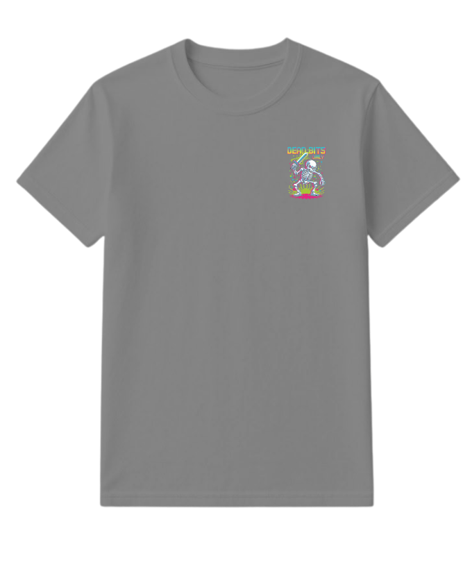 Dead Bits Only Skeleton Gamer Artwork T-Shirt - Image 4