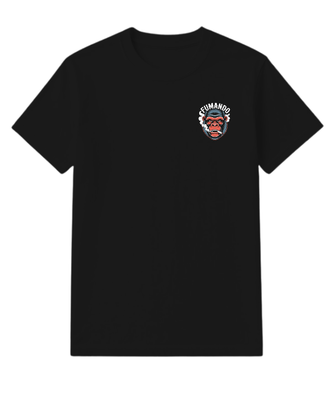 Fumando Gorilla Smoking Cigar Illustration T-Shirt - Image 3