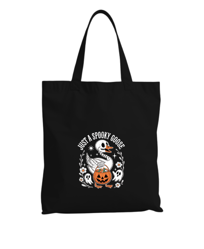 Just A Spooky Goose Halloween Pumpkin Design Tote Bag - Image 3