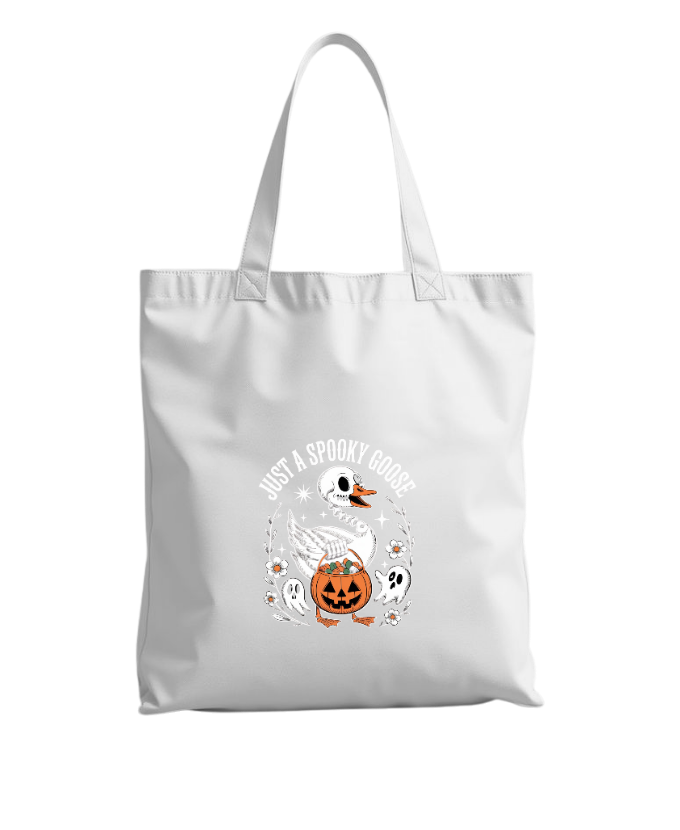 Just A Spooky Goose Halloween Pumpkin Design Tote Bag