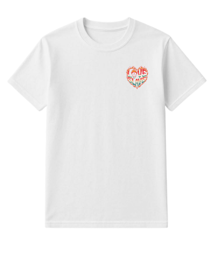 Love Slave Burning Heart Gothic Artwork T-Shirt