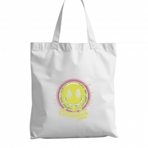 Psychedelic Smile Alien Trip Artwork Tote Bag