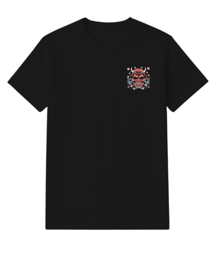 Yokai Spirit Red Demon Mask Japanese Style T-Shirt - Image 3